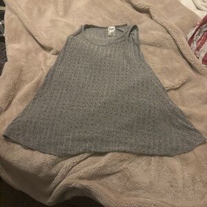 Vocal Gray Textured Tank Top